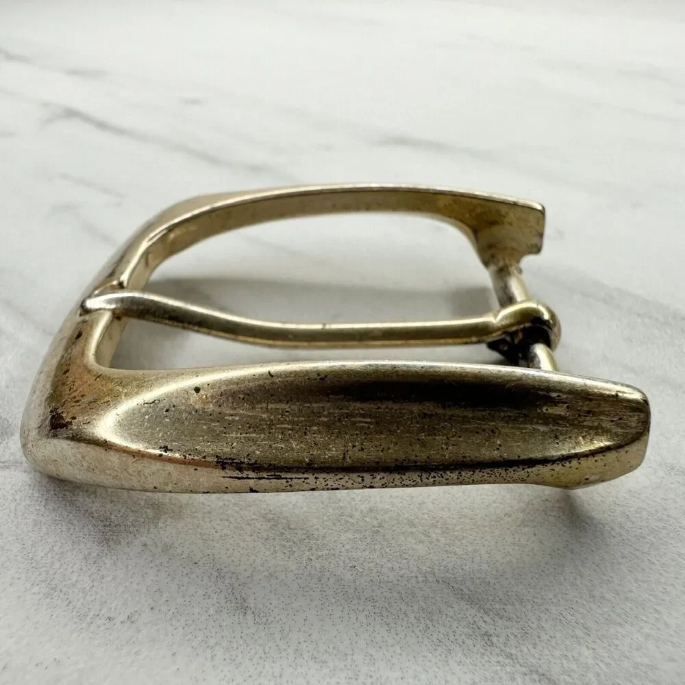 Vintage Silver Tone Simple Basic Belt Buckle